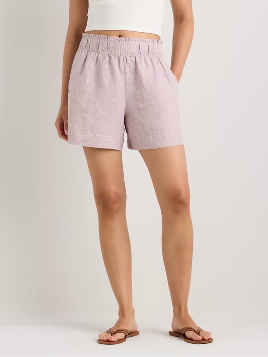 Quince Pants - 100% European Linen High Waisted Shorts